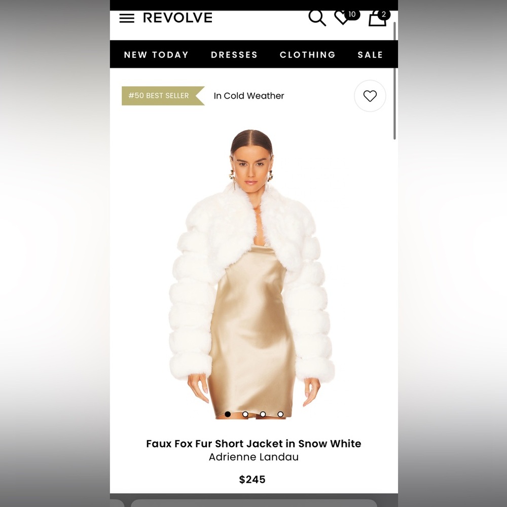 White Faux Fur Cropped Jacket